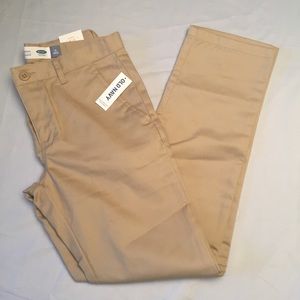 Boys NEW Old Navy khaki school uniform pants 12